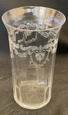 Vintage Fostoria “Garland” Pattern Glass Tumbler (1915-1928) 5.5” Tall - Image 1 of 4