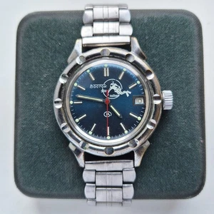 Vintage Vostok AMPHIBIAN Diver Aqualung Russian Automatic Dive 2416b Watch - Picture 1 of 12