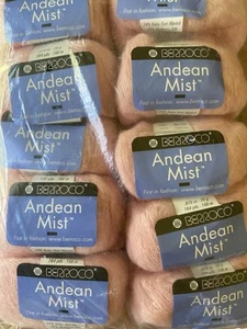 Lot 10 Berroco Andean Mist Yarn Alpaca/ Mulberry Silk SOFT PINK 6310 - Picture 1 of 4