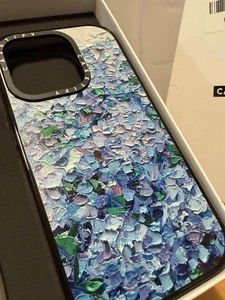 CASETIFY iPhone 15 ProbNantucket Blue Hortensien Clear Black - Bild 1 von 4