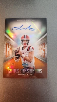 2025 Bowman Chrome Bowman University Luke Altmyer Campus Star Orange Auto /25 - Image 1 of 4