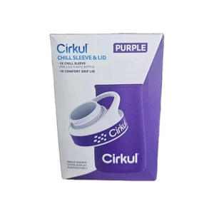 Cirkul Chill Sleeve & Comfort-Grip Lid for 22oz Bottle, Purple *New In Box* - Picture 1 of 4