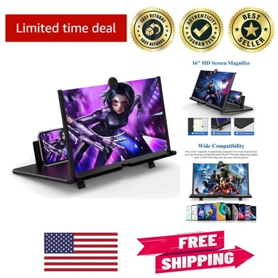 Foldable 16'' Screen Amplifier: Portable HD Magnification for All Smartphones - Image 1 of 4