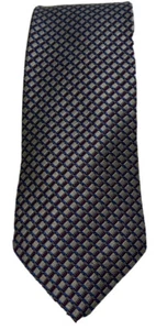 "Corbata para hombre Bruno Piattelli 3,25"" Roma púrpura azul estampado 100 % seda hecha a mano" - Imagen 1 de 7