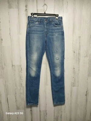 Jeans Levis 606 Denim Azul Slim 30x32 Big E Naranja Tab 2016 Remake Parcheado Foto 1 de 4