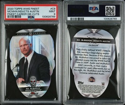 2020 Topps Finest WWE - Stone Cold Steve Austin - Die Cut HOF Induction - Image 1 of 3