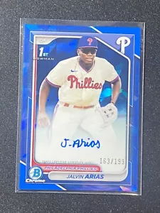 2024 Bowman Chrome - Prospect Auto Sapphire 1st #CPA-JA Jalvin Arias (AU, RC). - Picture 1 of 1