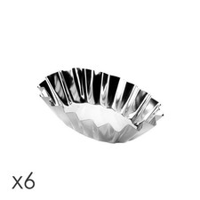 Tescoma 631532 - SET 6 STAMPI OVALI TARTELLETTE 6X10 CM