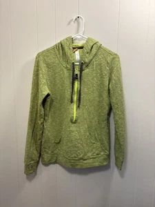 Lucy Women’s Small Sweatshirt 1/2 Zip Lime Green Neon Activewear Top U4 - Picture 1 of 7