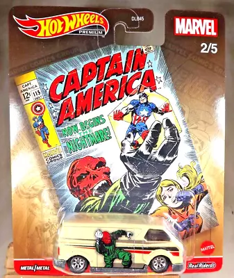 2021 Hot Wheels Premium Marvel Captain America-Red Skull 2/5 MBK VAN Tan w/RR's - Image 1 of 4