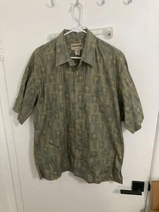 Cooke Street Honolulu Men's Hawaiian Shirt, Green, Large - Picture 1 of 3
