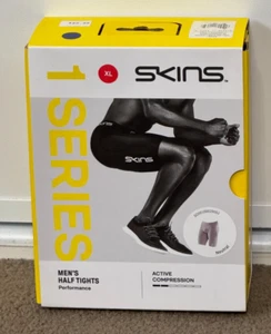 Skins Series 1 Active Compression Half Tight Shorts Mens XL Neutral New W Box - Picture 1 of 7