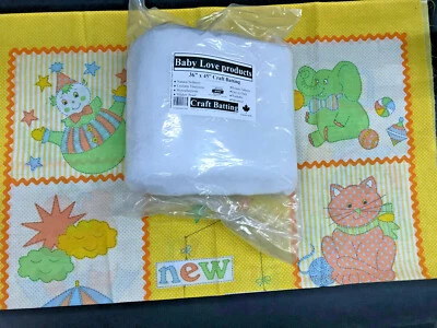 PANEL DE TELA para Edredón de Cuna Nuevo Niño en Ciudad Neón Circo y Tema Animal + Bateo Foto 1 de 4