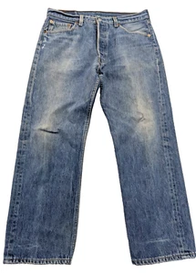 Vintage Levis 501xx Jeans Herren 35x30 (34x28) 90s Made in USA Button Fly Faded - Bild 1 von 12