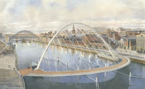Tom Macdonald The Millennium Bridge Mounted Print - Picture 1 of 1