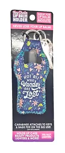Smokezilla Not All Who Wander Neoprene Lighter Holder Carabiner Key Chain - Picture 1 of 3