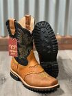 Men's Square Toe Boots Western Cowboy Crazy Leather Tractor Sole Multicolor Bota