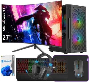 GAMING COMPUTER RYZEN 9 RTX 5060 32GB 1TB NVMe WINDOWS 11 MONITOR 27 - Bild 1 von 4