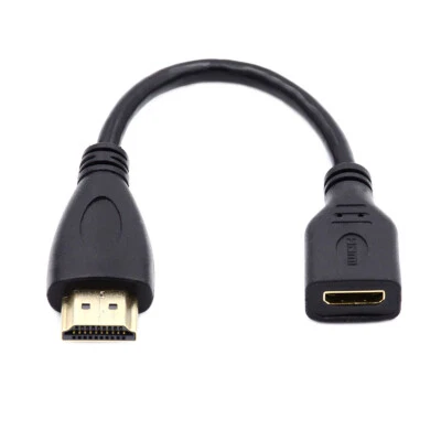 Cablecy Mini HDMI Typ-C Buchse Buchse HDMI Typ-A Stecker Adapter Verlängerungskabel - Bild 1 von 4