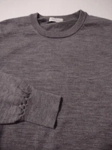 SUITSUPPLY Men's Crew Neck (XS) THIN 100% Merino Wool Gray Sweater - Picture 1 of 5