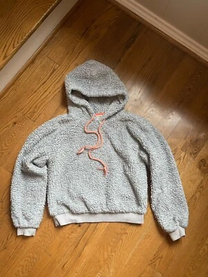Anthropologie Saturday Sunday Nanette Plush Soft Sherpa Hoodie Gray Sz XS Cozy - Image 1 of 4