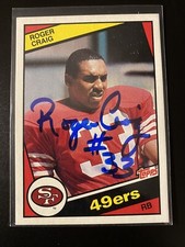 Roger Craig signed San Francisco 49ers card   1984 Topps ROOKIE
