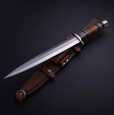 Cold Steel Arkansas Toothpick Fixed Blade Carbon Steel Knife Double Side Sharp. - Image 1 of 4