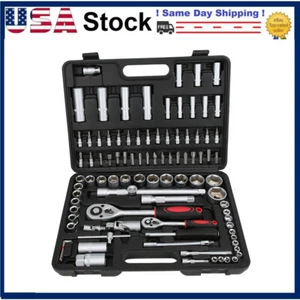 94pcs Chiave a Cricchetto a Presa DR da 1/4" e 1/2" Strumenti Professionali per Riparazione Auto - Foto 1 di 14