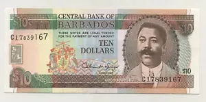 Barbados 10 Dollars ND 1995 Pick 48 UNC Uncirculated Banknote - Picture 1 of 2