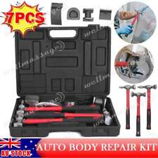 7Pcs Car Body Repair Hammer Dolly Kit Auto Panel Beating Dent Roller Auto Tools