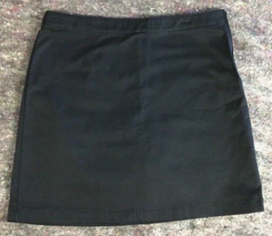 Land's End Girls Black Chino School Uniform Skort Skirt Size 16 - Picture 1 of 12