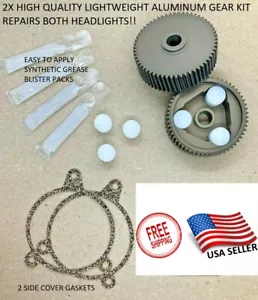 Corvette 1988-1996 Headlight Motor Repair Kit Aluminum Gear 2X +Instructions - Picture 1 of 10