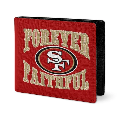 Forever Faithful San Francisco 49ers Full Print Wallet Mini Folding Coin Purse Cover