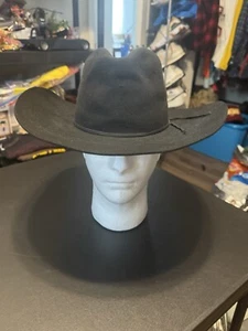Resistol Vintage Top hand Cowboy Hat 7 Black  - Picture 1 of 18