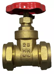 More details for 28mm central heating brass pump valve | gate type | bsp | single altech