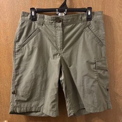 Bermudas para mujer Lands’ End verde oliva con bolsillos-talla 8- Foto 1 de 4