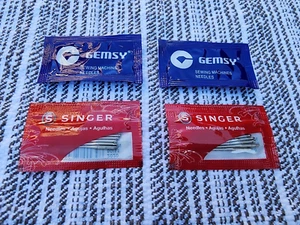 40 Nähnadeln Gemsy, Singer 15-88, 15-90,15-91,15-125, 201,201-2 gemischte Größen - Bild 1 von 3