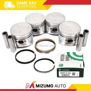 Pistons w/ Rings fit Chrysler Mazda Mitsubishi Dodge Plymouth 2.6 G54B - Picture 1 of 9