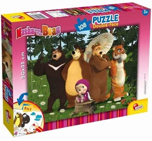 MASHA and the BEAR PUZZLE DOUBLE-FACE 108 PEZZI LISCIANI 50X35 CM - Foto 1 di 1