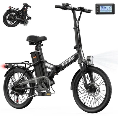 AIRWEST Foldable Electric Bike 500W Motor 20" 20mph 40Miles Range 48V E-Bike - Image 1 of 4