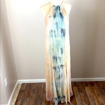 New Young Fabulous & Broke Elie Trapeze in Buttercup Picnic Wash Maxi Dress Sz M - Image 1 of 4