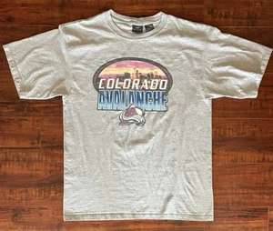 Rare Vintage Colorado Avalanche City Skyline Official NHL Shirt Sz L - Picture 1 of 4