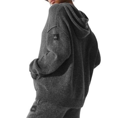 NWT ALO Yoga New Class Cashmere Hoodie – Platinum Grey – Size S – Retail $348 - Image 1 of 4