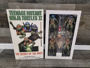 NECA Teenage Mutant Ninja Turtles Secret Of The Ooze Paquete de 4 VHS Auténtico TMNT - Imagen 1 de 8