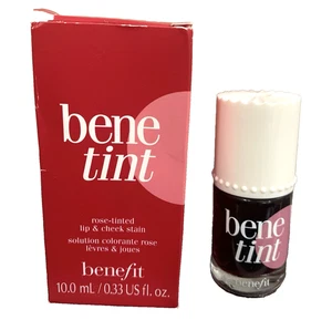 Benefit Benetint Rose Tinted Liquid Lip & Cheek Tint Stain 10mL 0.33oz Full Size - Picture 1 of 14