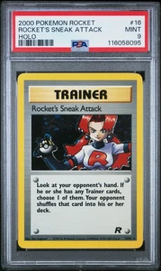 2000 Pokemon Rocket Rocket's Sneak Attack #16 Holo PSA 9 - Picture 1 of 2