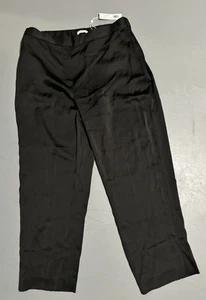 Pantalone sigaretta raso nero Rebecca Taylor nuovo con etichetta taglia 16 - Foto 1 di 9