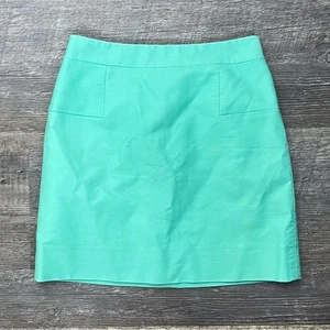 J. Crew türkisgrün A-Linie Business Freizeit Rock Gr. 2 B143 - Bild 1 von 4
