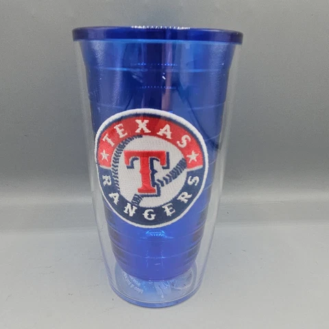 Tervis Tumbler MLB Texas Rangers Baseball 16oz Plastic Dishwasher Safe Blue Cover