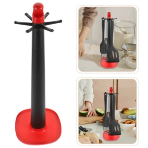 1pc Spoon Holder Ladle Stand Plastic Rubber Utensil Stove Holder Shelf Rack - Picture 1 of 11